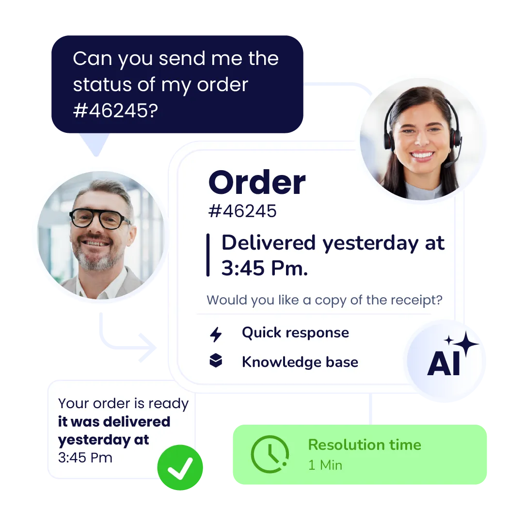 AI assisted chat response